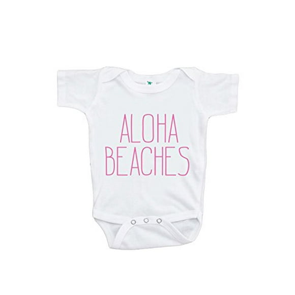 Hawaii Aloha Sunset Palm Tree Newborn Baby Long Sleeve Newborn Baby Bodysuit 